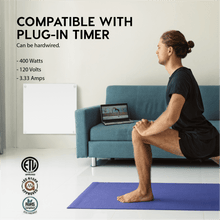 Load image into Gallery viewer, 400 Watt Wall Heater - Thermostat & Reflector Included.