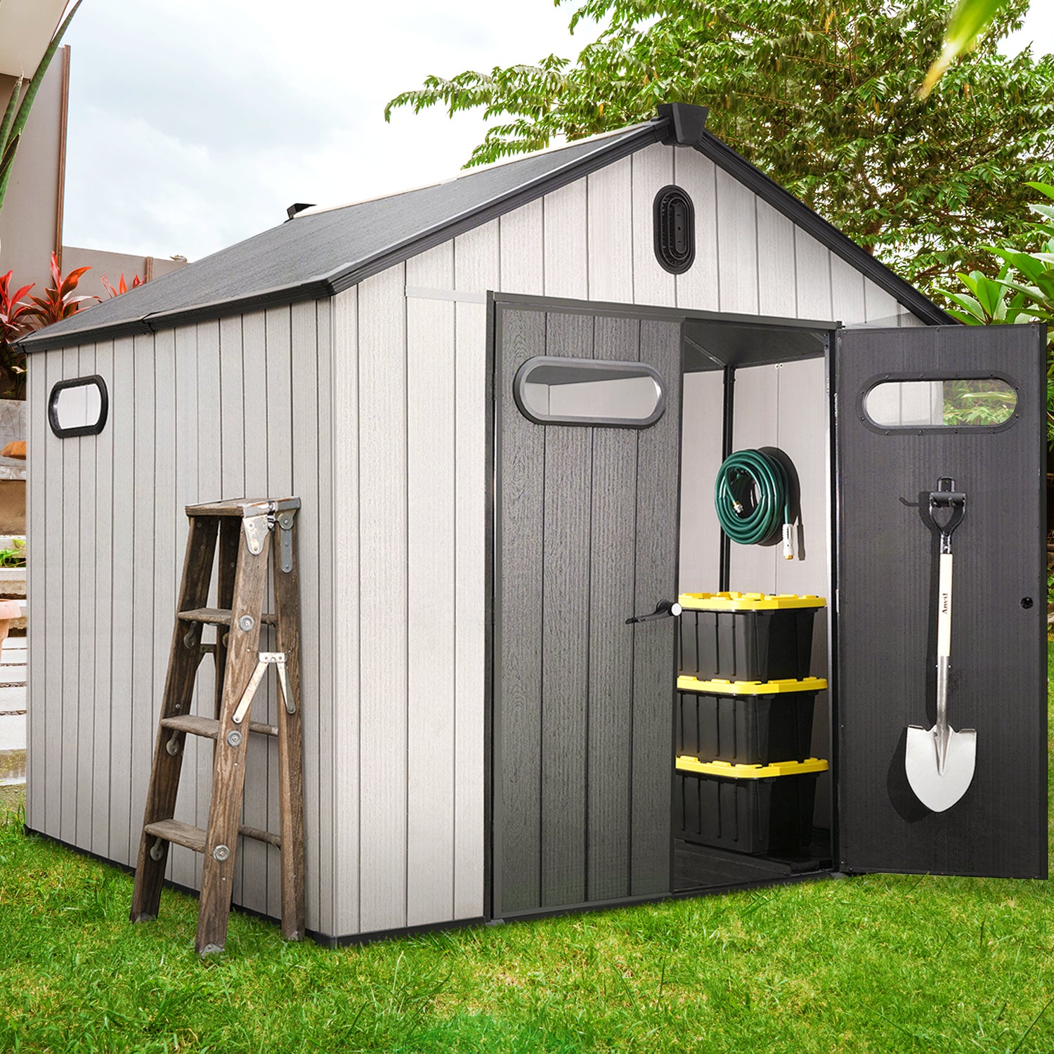 Outdoor Storage Shed with Floor 8' x 8' – Econohome Outdoor Storage Shed with Floor 8' x 8' – Econohome