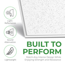 Load image into Gallery viewer, Calcium Silicate Waterproof Ceiling Tiles - Non-Cementitious, Non-Combustible Cal-Si Panels with Densified Edges, Fissured Tegular-Edges 24" x 24"