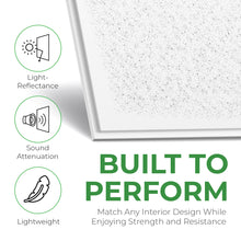 Load image into Gallery viewer, Calcium Silicate Waterproof Ceiling Tiles - Non-Cementitious, Non-Combustible Cal-Si Panels with Densified Edges, Spintone Tegular-Edges 24" x 24"