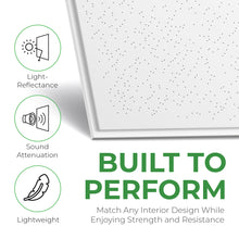 Load image into Gallery viewer, Calcium Silicate Waterproof Ceiling Tiles - Non-Cementitious, Non-Combustible Cal-Si Panels with Densified Edges, Spectra Tegular-Edges 24" x 24"