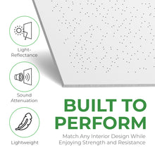 Load image into Gallery viewer, Calcium Silicate Waterproof Ceiling Tiles - Non-Cementitious, Non-Combustible Cal-Si Panels with Densified Edges, Lunar Lay-in 24" x 24"