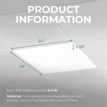 Load image into Gallery viewer, Calcium Silicate Waterproof Ceiling Tiles - Non-Cementitious, Non-Combustible Cal-Si Panels with Densified Edges, Fissured Tegular-Edges 24" x 24"