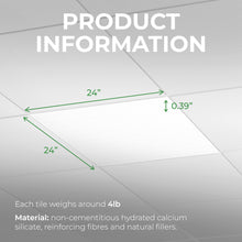 Load image into Gallery viewer, Calcium Silicate Waterproof Ceiling Tiles - Non-Cementitious, Non-Combustible Cal-Si Panels with Densified Edges, Brick Lay-in 24" x 24"