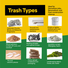 Load image into Gallery viewer, 55-60 Gallon Heavy Duty Contractor Garbage Bags Made in USA - Extra Large, 38x53" - 50-Count