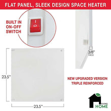 Load image into Gallery viewer, EconoHome - Wall Mount Space Heater Panel - 400 Watt Convector Heater - Thermostat & Reflector Included - Wholesale Home Improvement Products