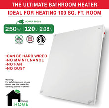 Load image into Gallery viewer, 250 Watt Panel Heater with Plug-in Thermostat