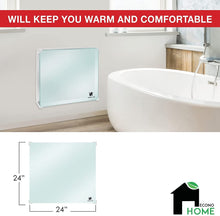Load image into Gallery viewer, 400W Wall Mounted Panel Heater, WiFi Thermostat, Glass Heat Guard Cover