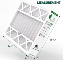 Load image into Gallery viewer, EconoHome 20x25x4 Air Filter MERV 11 Replacement AC Furnace Air Filters for Media Air Cleaner, Furnace Heater, Air Conditioning for Honeywell, Lennox -1 Pack (Actual size: 19.94 x 24.86 x 4.36 Inches)