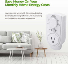 Load image into Gallery viewer, Adjustable Plugin Thermostat