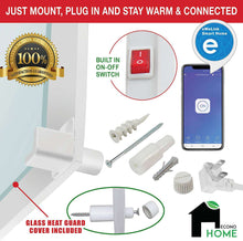 Load image into Gallery viewer, 400 Watt Wall Heater with Glass Heat Guard, WiFi Compatible