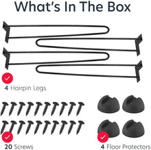 Load image into Gallery viewer, EconoHome Metal Hairpin Legs