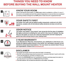 Load image into Gallery viewer, 400W Wall Mounted Panel Heater, WiFi Thermostat, Glass Heat Guard Cover