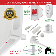 Load image into Gallery viewer, 400W Wall Heater - With Thermostat and Heat Guard Cover.