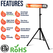 Load image into Gallery viewer, Patio Heater - Electric Outdoor Heater - Infrared Indoor heater.
