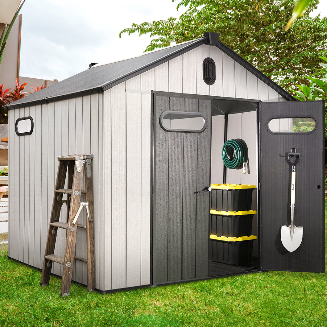 Outdoor Storage Shed with Floor 8' x 8'