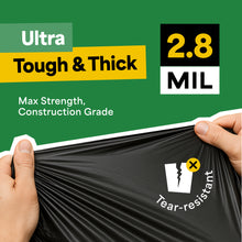 Load image into Gallery viewer, 55-60 Gallon Heavy Duty Contractor Garbage Bags Made in USA - Extra Large, 38x53&quot; - 50-Count
