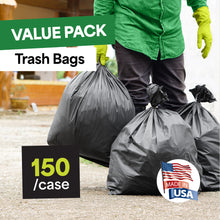 Load image into Gallery viewer, Commercial 55-60 Gallon Garbage Bags - High Density Extra Large Trash Bags - 40x54&quot; - Made in the USA - Bulk 150-Count
