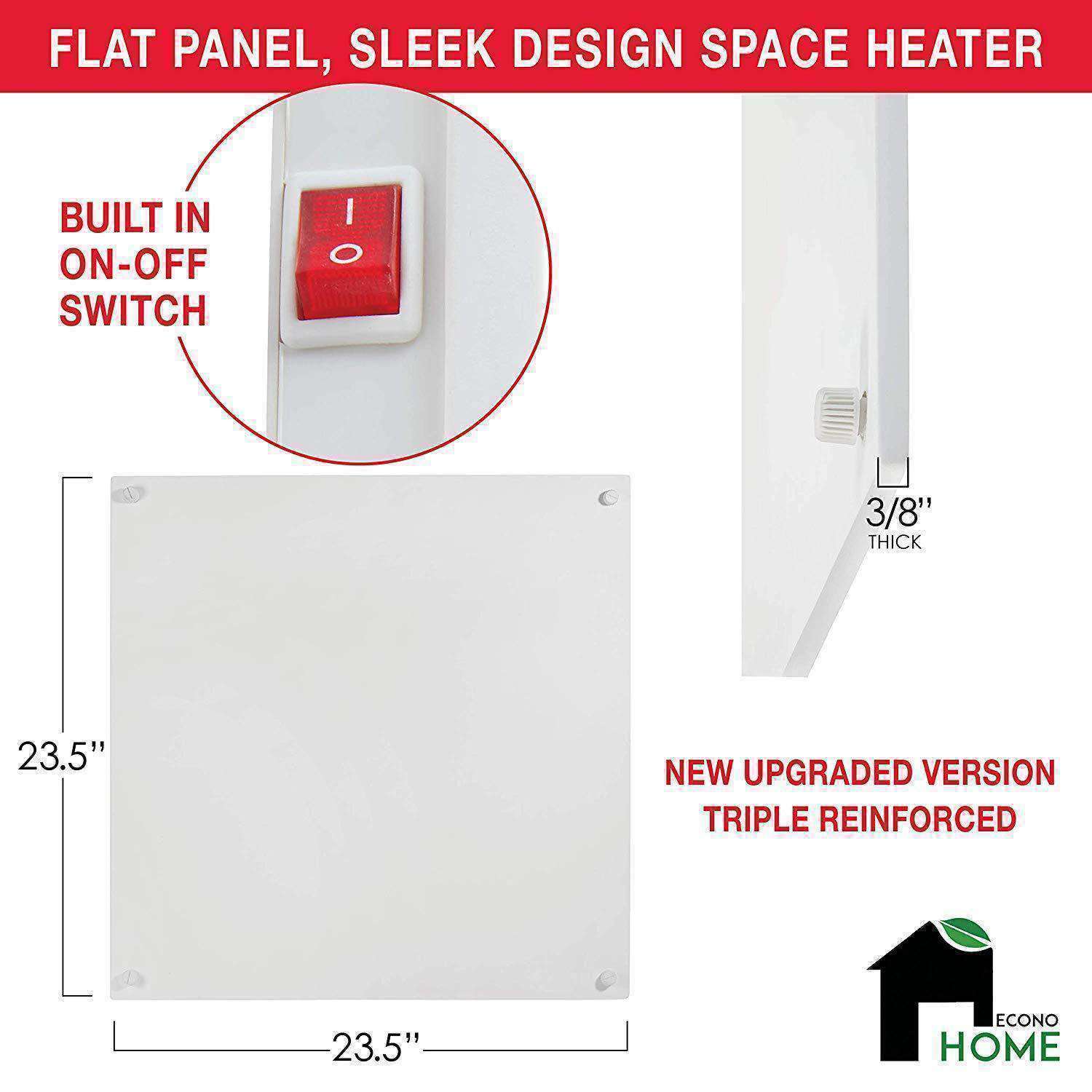 400 Watt Wall Heater Thermostat Reflector - Main Image