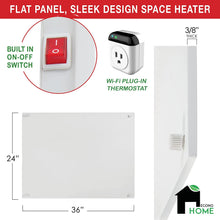 Load image into Gallery viewer, 600W Wall Mounted Space Heater Panel - with WiFi Thermostat
