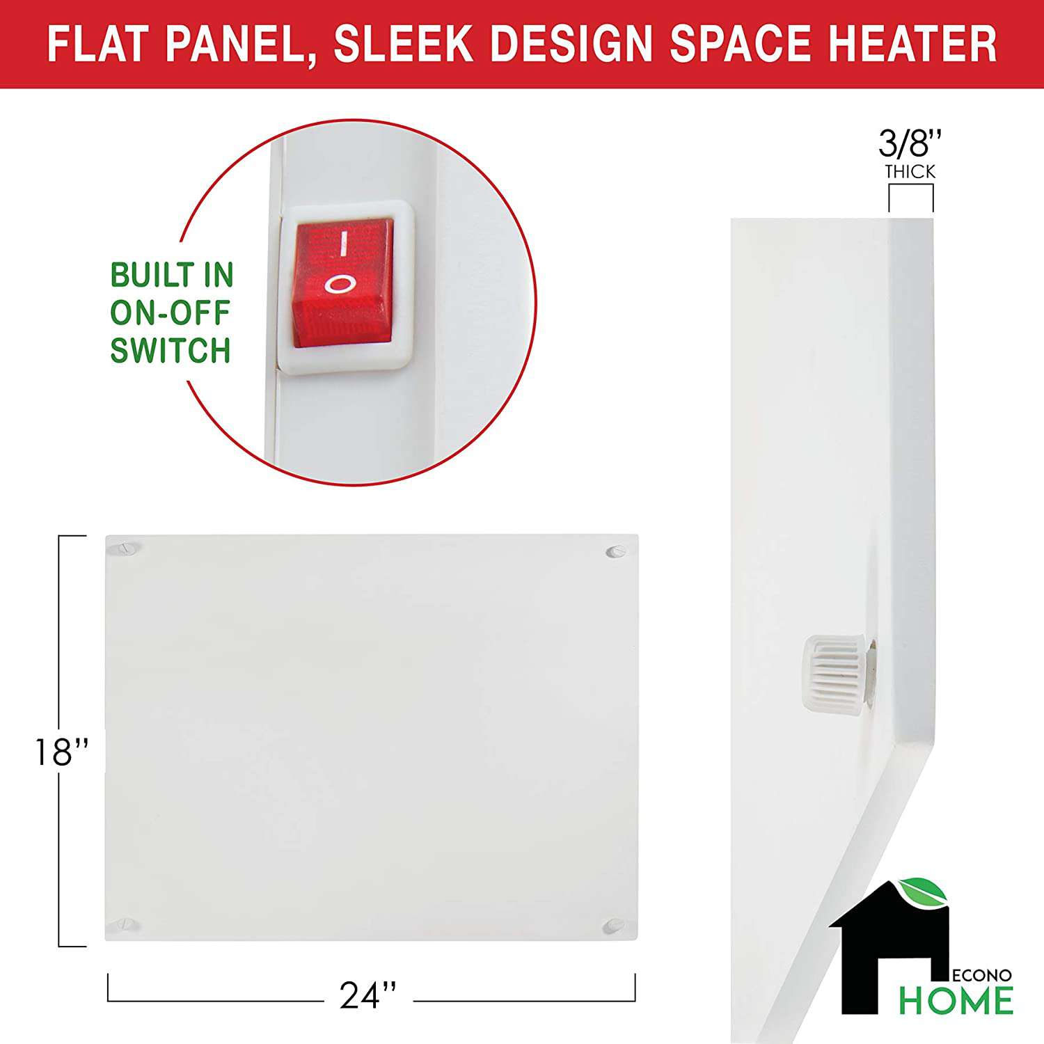EconoHome - Splash-proof Wall Heater Panel - 250 Watt – Econohome