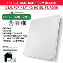 Load image into Gallery viewer, Splash-proof 250 Watt Convector Heater - Ideal For Bathroom
