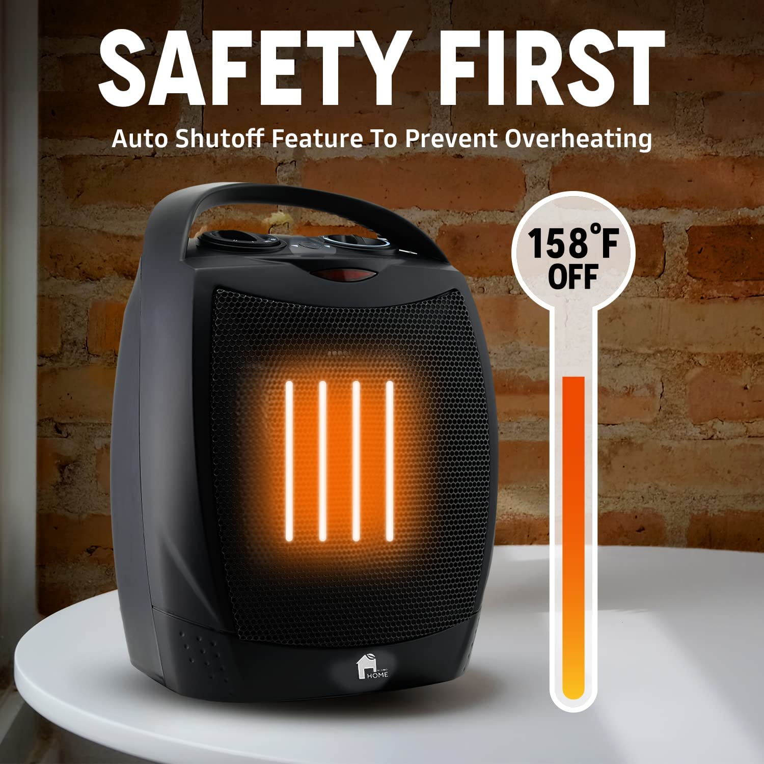 Portable Ceramic Space Heater 1500w/750w, 2 In 1 Oscillating Electric Room  Heater With Tip Over And Overheat Protection, 200 Square Feet Fast Heating