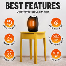 Load image into Gallery viewer, Portable Electric Space Heater with Oscillation - 1500W/750W

