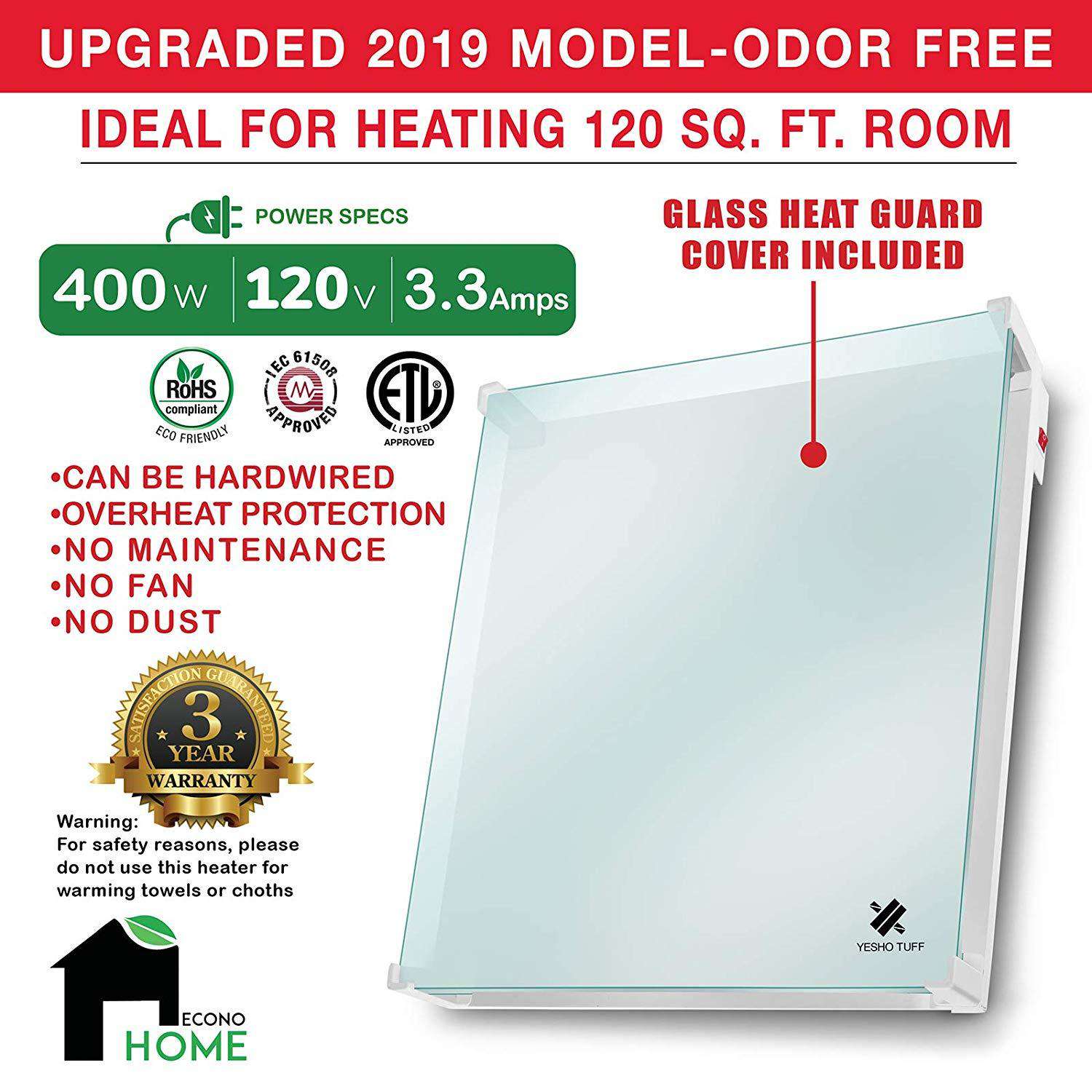 Convection Heater Eco Friendly Panel Heater 400 Watt Wall Heater