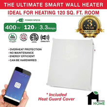 Load image into Gallery viewer, EconoHome 400 Watt Wall Heater with Heat Guard Cover, WiFi Compatible
