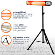 Load image into Gallery viewer, Patio Heater - Electric Outdoor Heater - Infrared Indoor heater.
